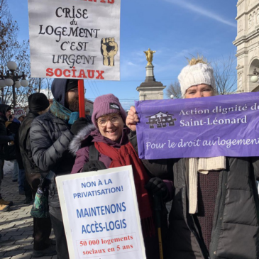 La crise du logement doit être une priorité budgétaire, clament des centaines de manifestant.es